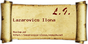 Lazarovics Ilona névjegykártya