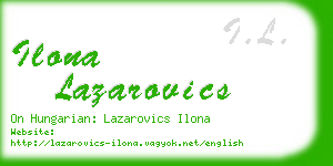 ilona lazarovics business card